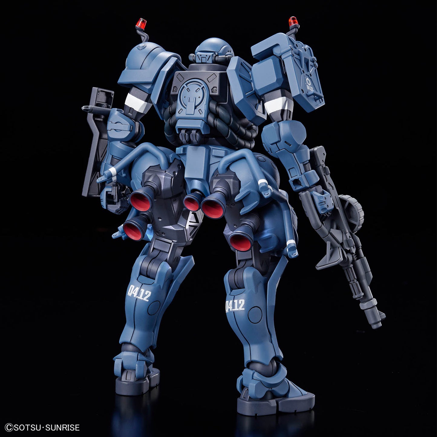 HG Police Zaku model kit assembled kit back view