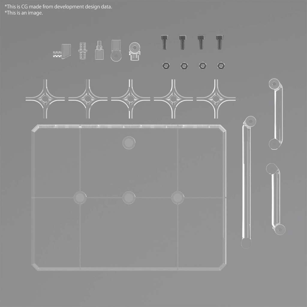 BANDAI Action Base 8 Display stand (CLEAR) for 1/100