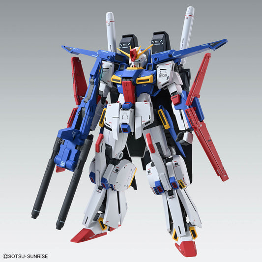 Assembled MG FA ZZ Gundam Ver Ka model kit front view