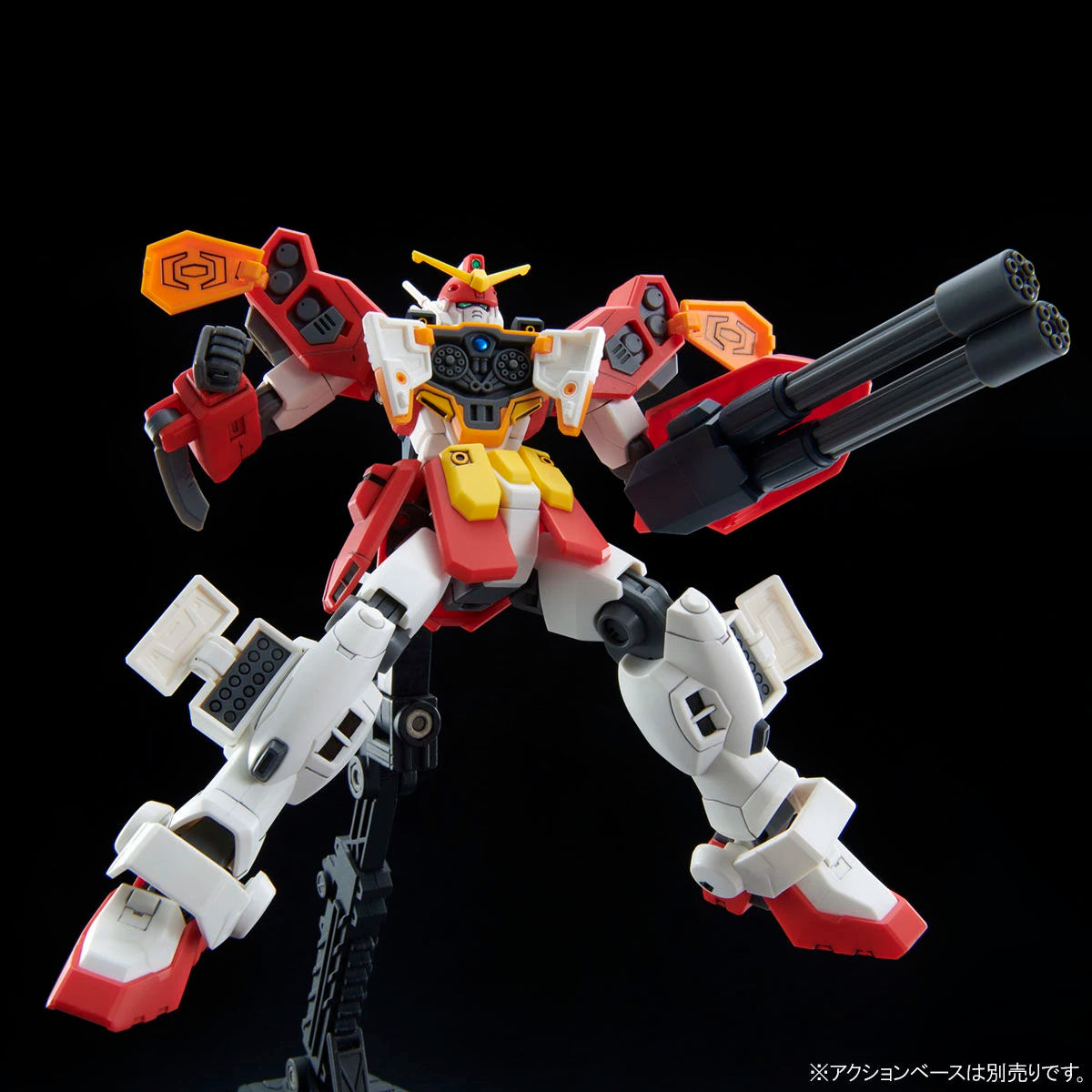 HGAC Gundam Heavyarms Custom assembled model kit shooting everything at a different angle
