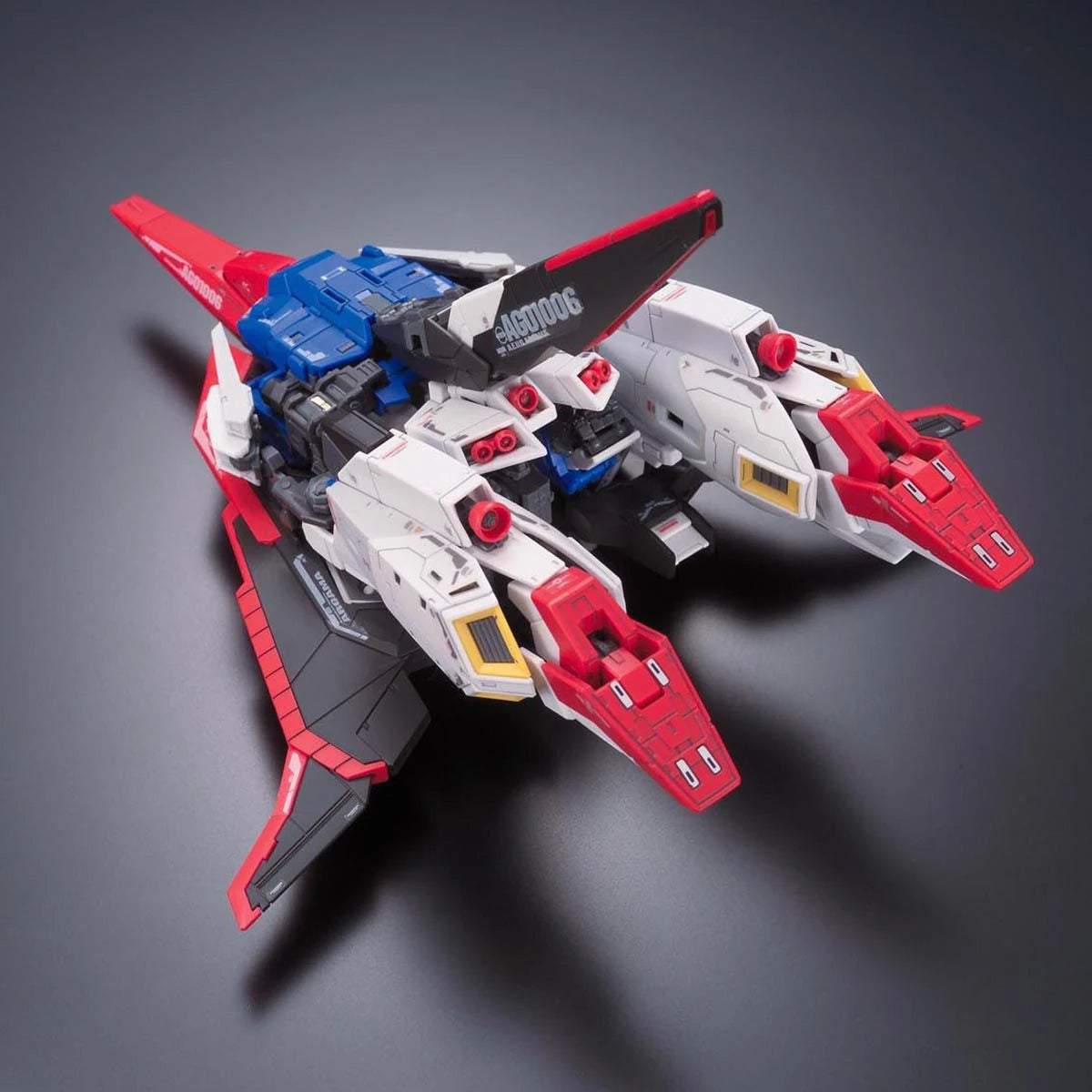RG Zeta Gundam model kit wave rider mode back view