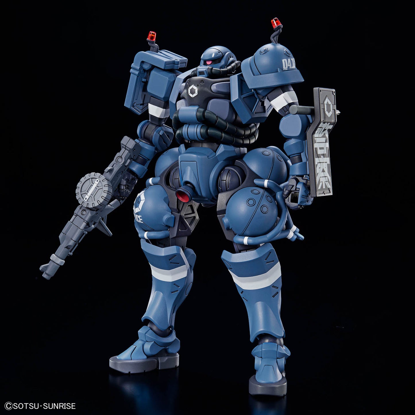 HG Police Zaku model kit assembled kit front view