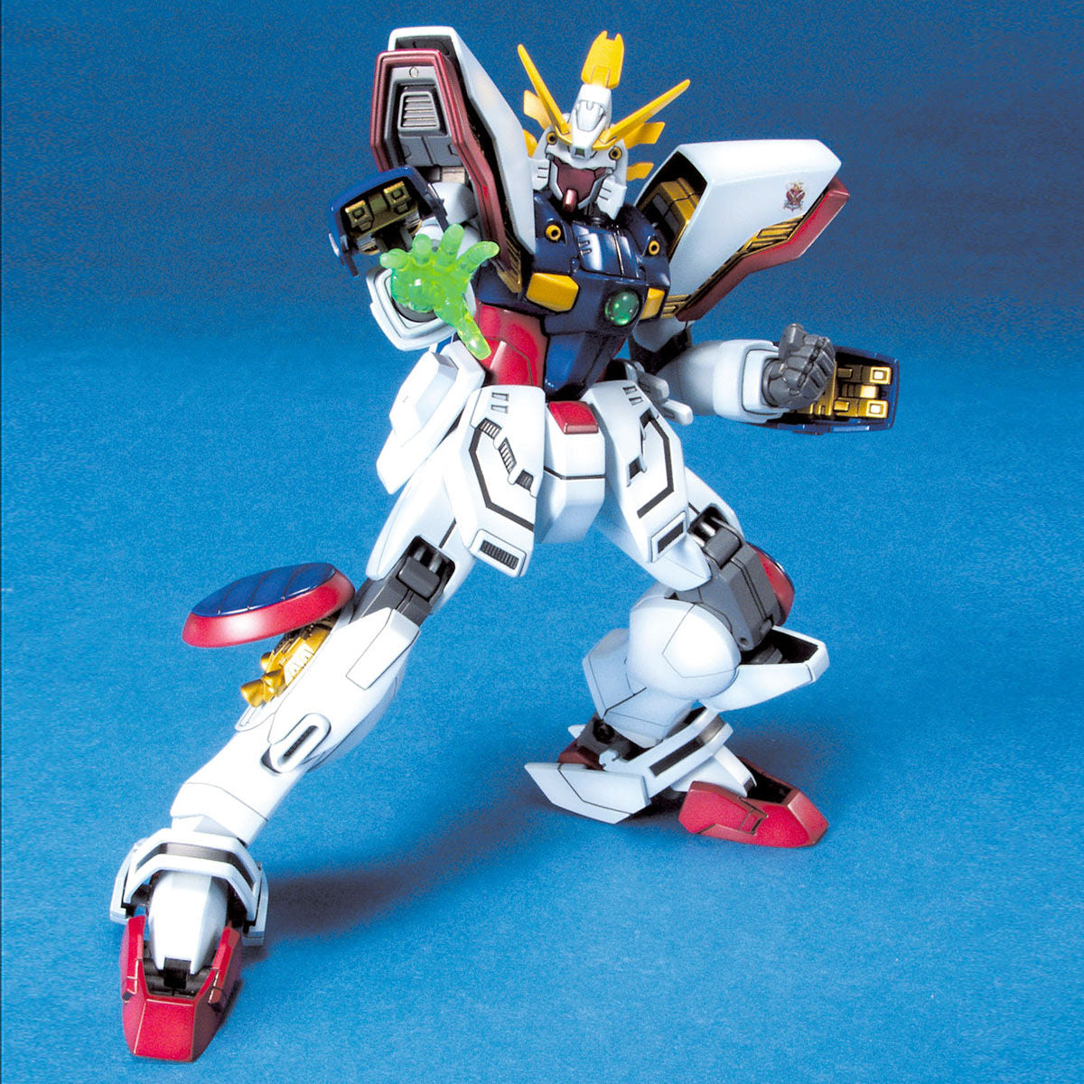 MG Shining Gundam model kit posing attacking with the Shining Finger