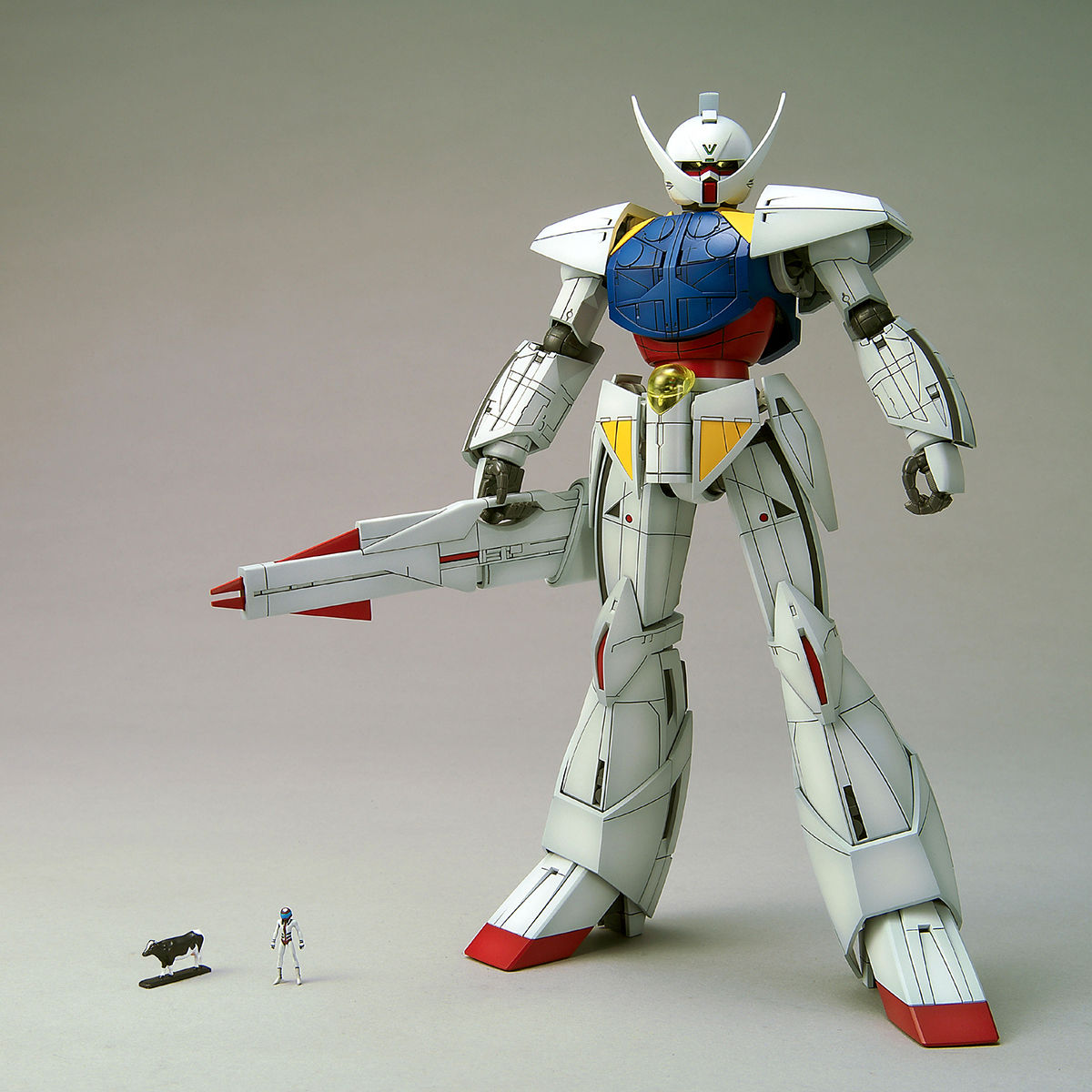 MG Turn A Gundam assembled model kit holding its rifle