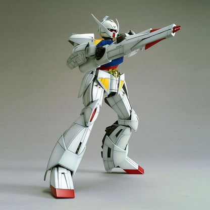 MG Turn A Gundam assembled model kit in shooting pose with rifle
