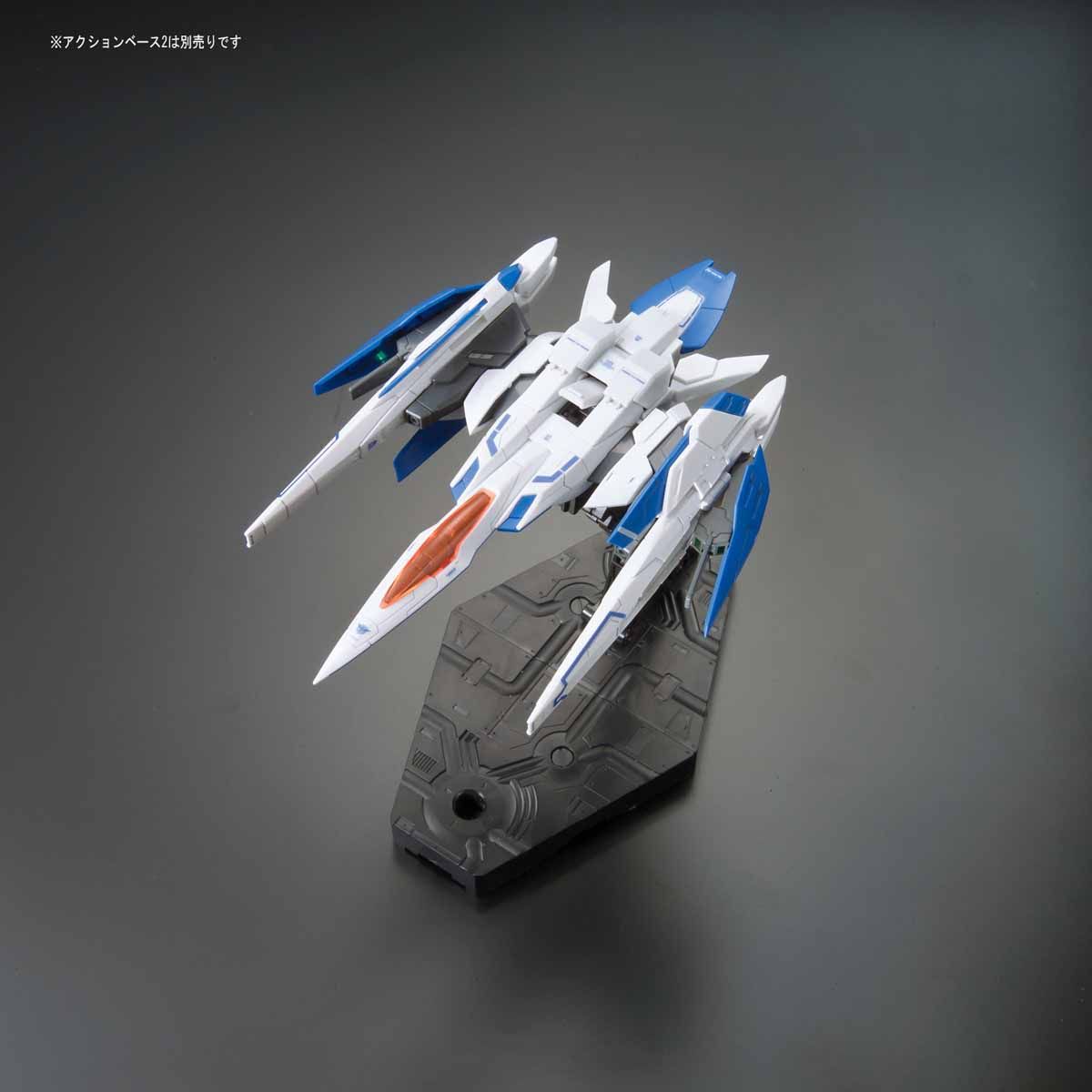 RG 0 Raiser support unit Gundam model kit flying pose 2