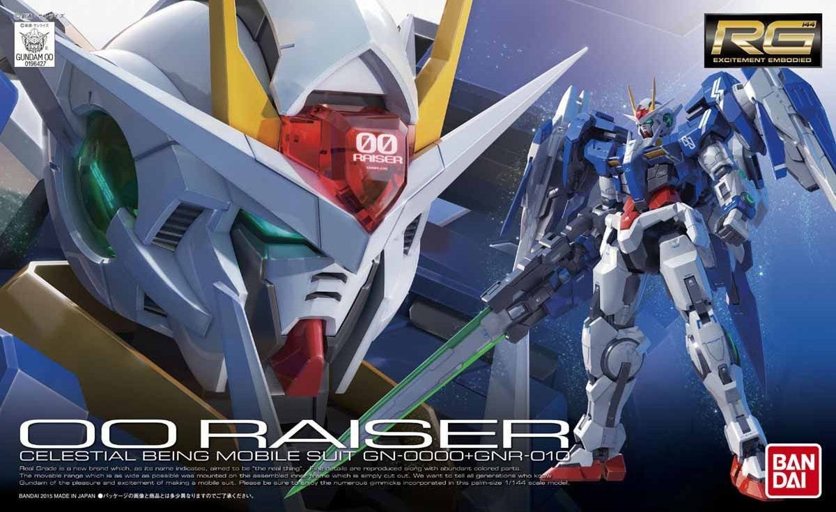 RG 00 Raiser Gundam (GN-0000+GNR-010) model kit 1/144