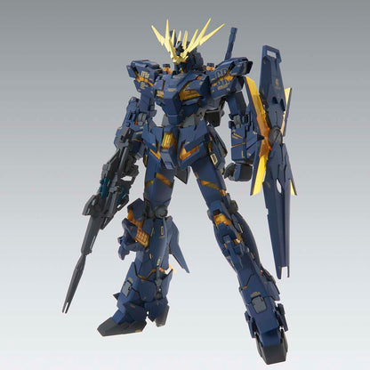 MG Unicorn Gundam Banshee Ver. Ka assembled model kit in Destroy mode front view