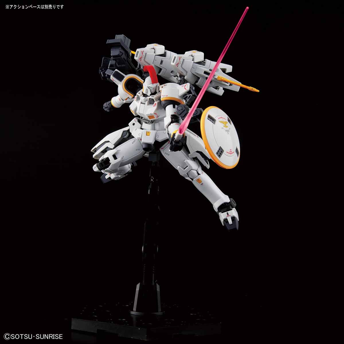 RG Tallgeese EW Gundam model kit posed with beam saber