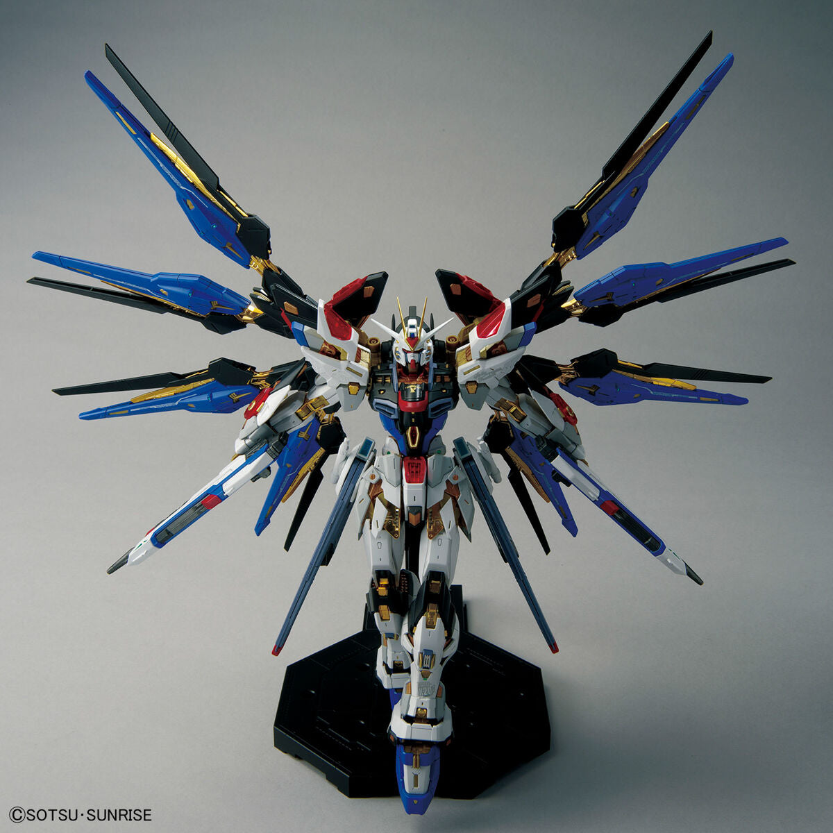 MGEX Strike Freedom assembled model kit with spread wings