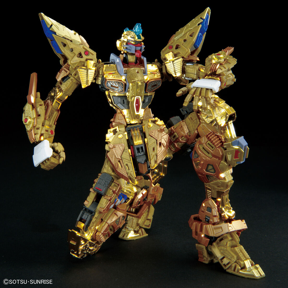 MGEX Strike Freedom assembled model kit's internal frame in a  crouching pose