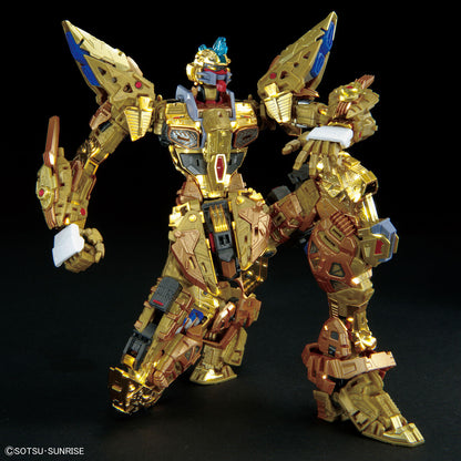 MGEX Strike Freedom assembled model kit's internal frame in a  crouching pose