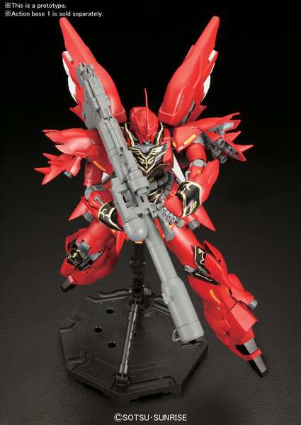 MG Sinanju Animation colour Gundam model kit action pose 1