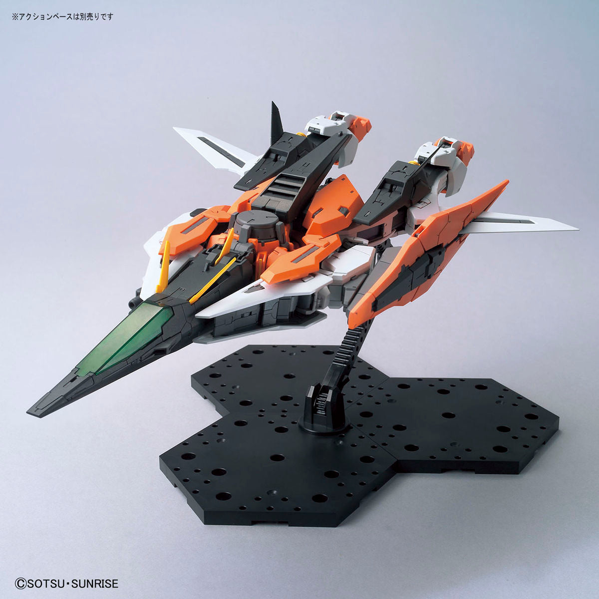MG Gundam Kyrios model kit in Mobile Armour mode alternate view