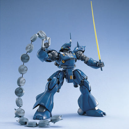MG Kampfer assembled model kit posed wielding its Chain Mine and beam saber