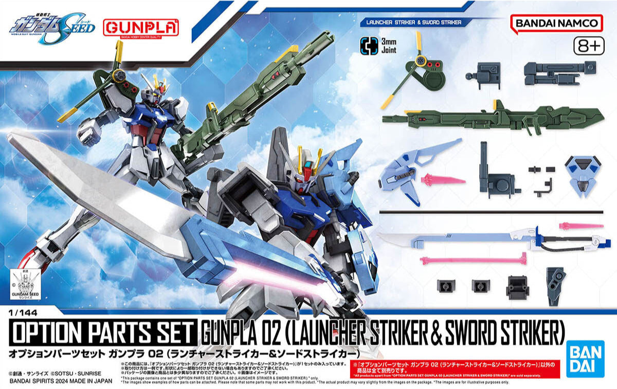 Option Parts Set Gunpla 02 Launcher and Sword Striker model kit 1/144
