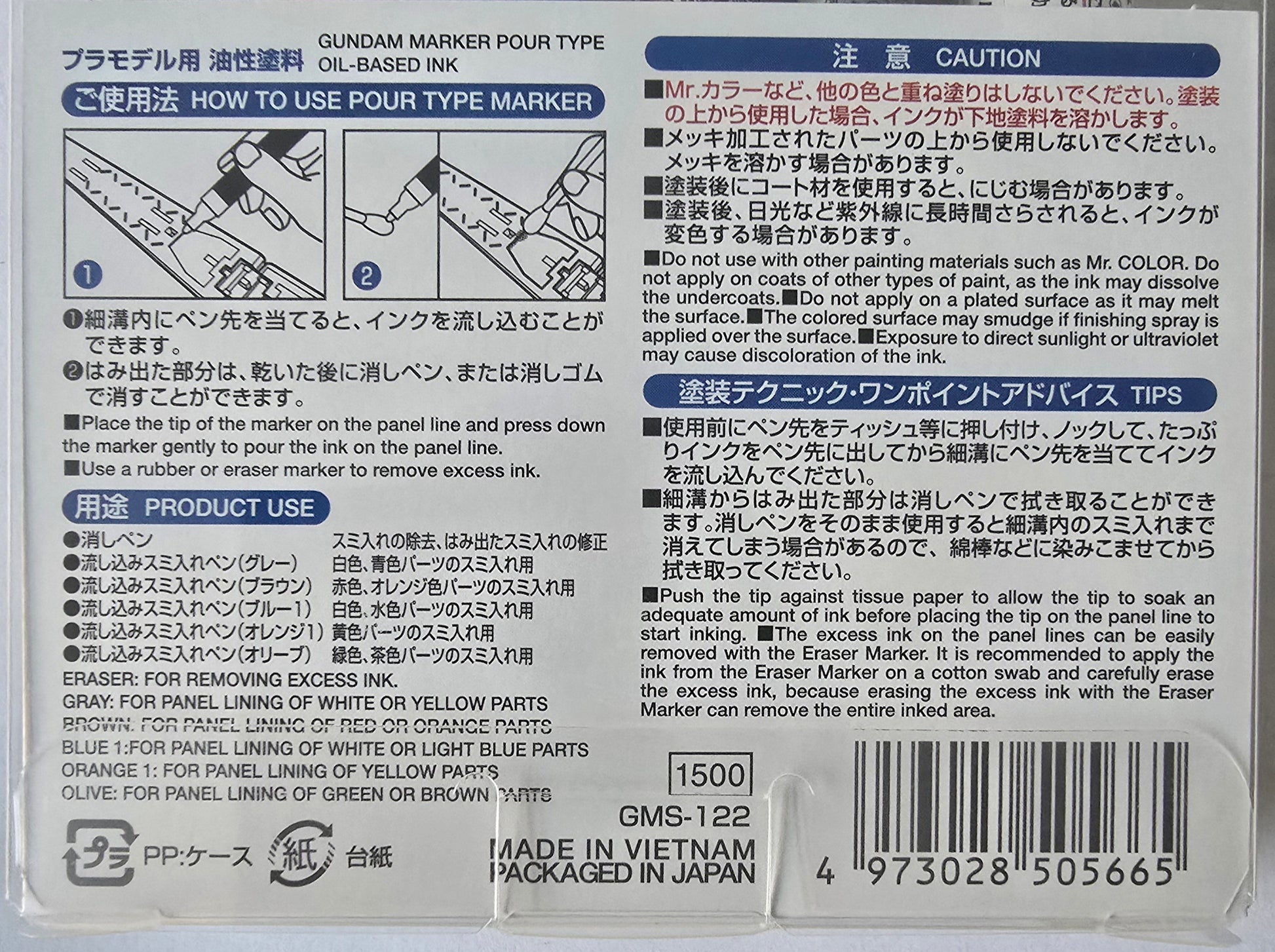Gundam Marker Pour Type Set usage guide