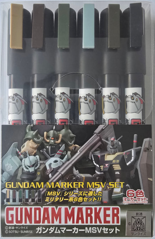 Gundam Marker MSV set front view