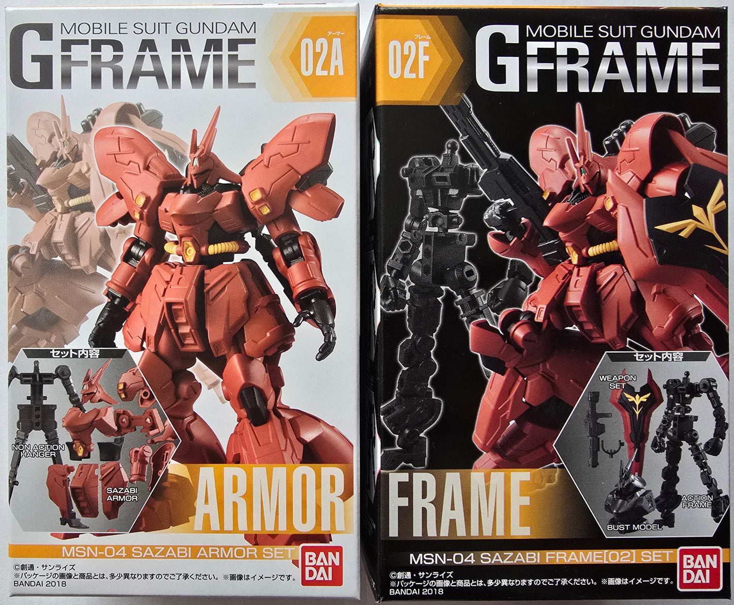 Bandai G-Frame01 Sazabi model kit 03A+F box