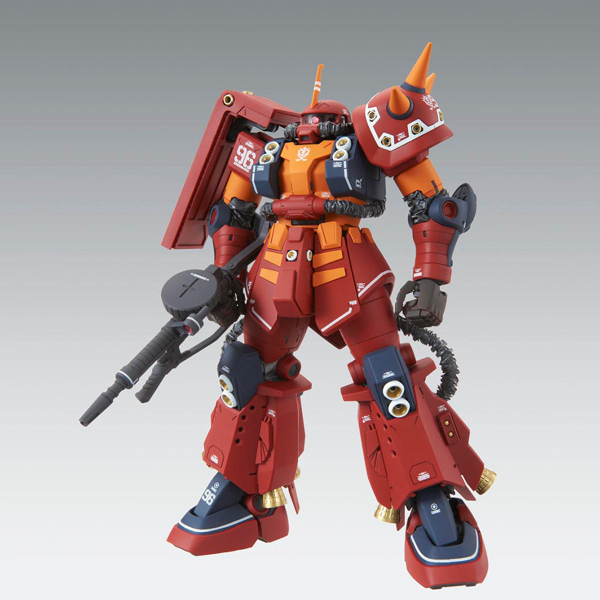 MG Zaku High Mobility "Psycho Zaku" [Gundam Thunderbolt] model kit front view with no backpack equipped