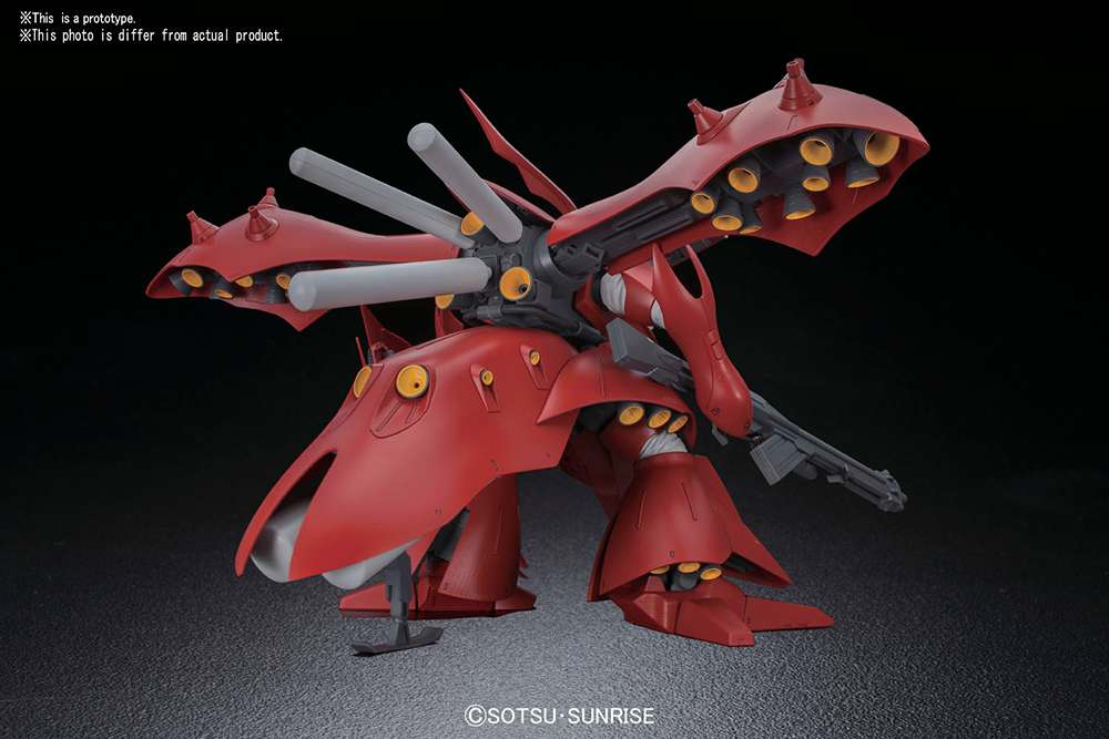 RE/100 Nightingale Gundam model kit back view