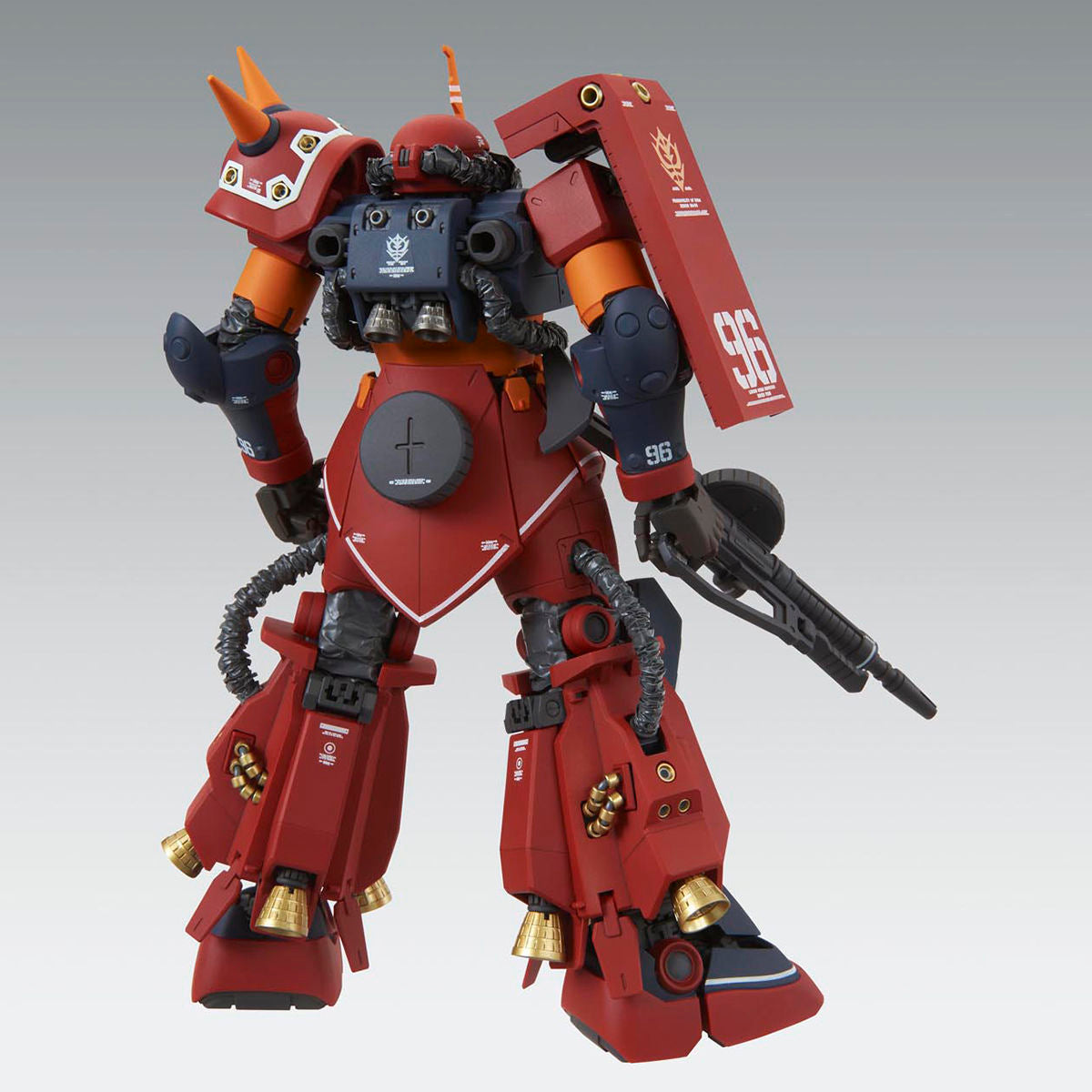 MG Zaku High Mobility "Psycho Zaku" [Gundam Thunderbolt] model kit back view of base equipped Zaku