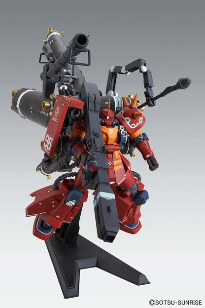 MG Zaku High Mobility "Psycho Zaku" [Gundam Thunderbolt] model kit on display stand