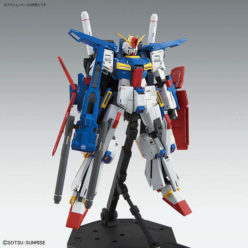 MG ZZ Gundam Ver Ka 3/4 view Gundam model kit
