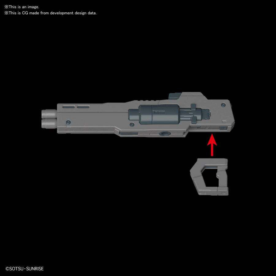 MG Gundam Kyrios model kit displaying the wireless grip handle