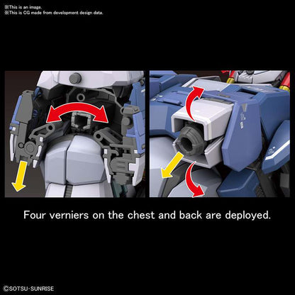 RG Zeong Gundam model kit showing off vernier gimmick