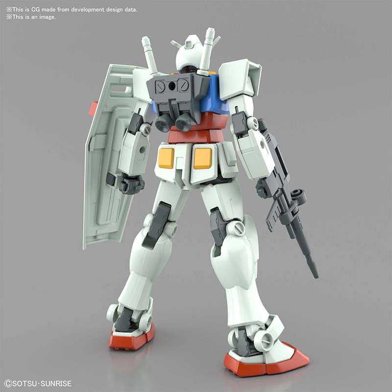 EG RX-78-2 Gundam model kit Full weapon set  back view