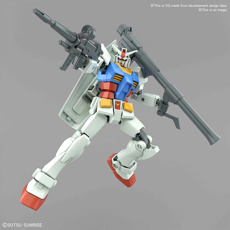 EG RX-78-2 Gundam model kit Full weapon set  holding beam rifle and bazooka