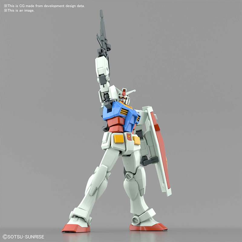 EG RX-78-2 Gundam model kit Full weapon set  with beam rifle raised