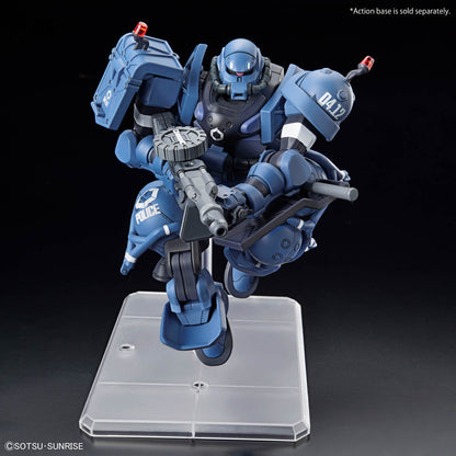 HG Police Zaku model kit assembled kit in the original Gundam anime's iconic pose 