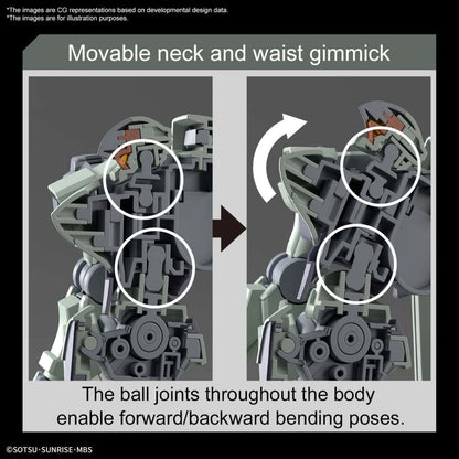 HG Zowort Gundam Model Kit showcasing the articulation in the body
