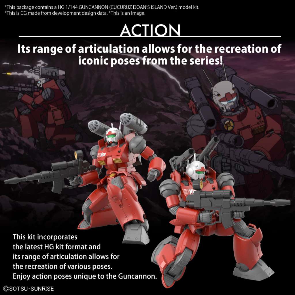 HG Guncannon [Cucuruz Doan ver.] Gundam Model Kit showing off articulation