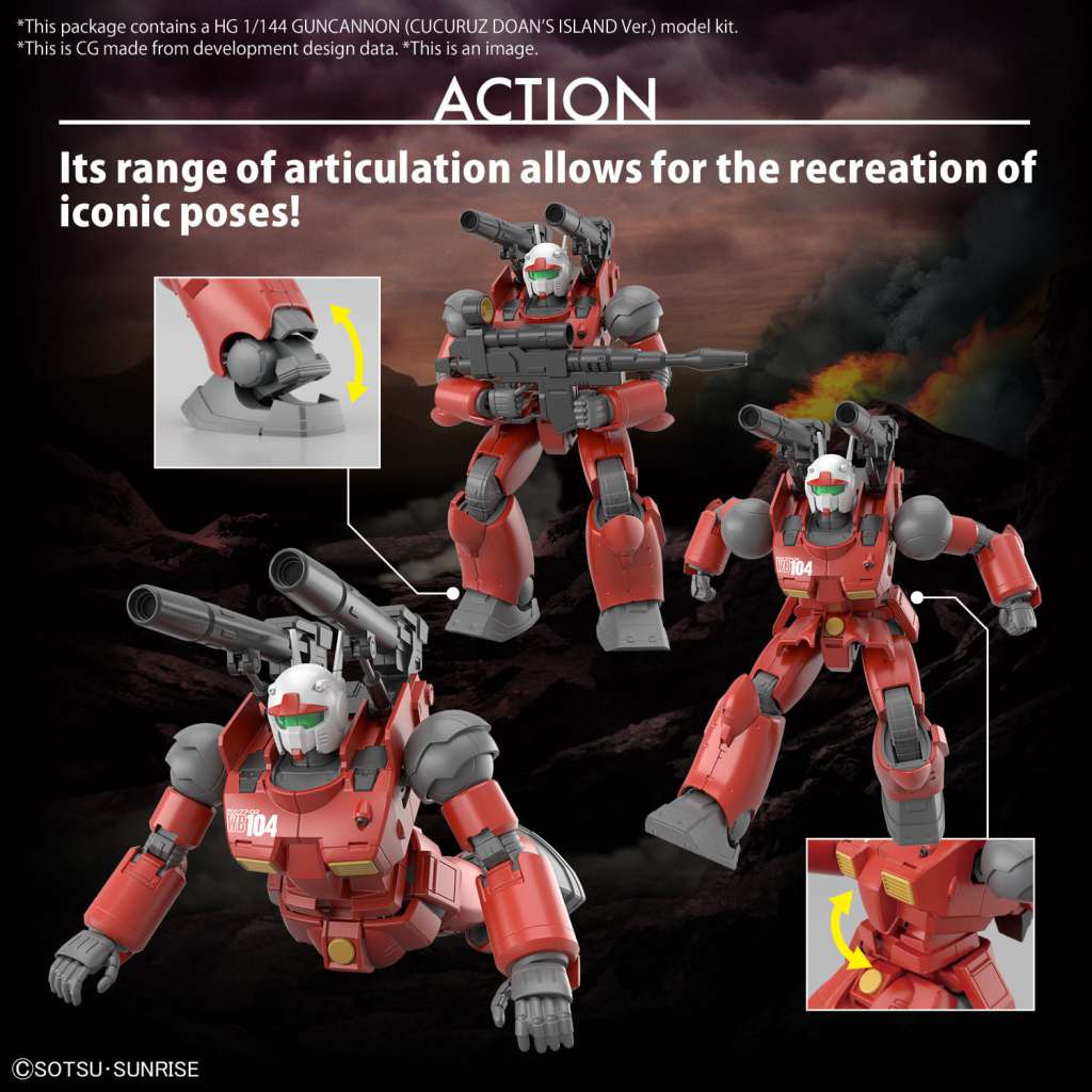 HG Guncannon [Cucuruz Doan ver.] Gundam Model Kit recreating anime poses