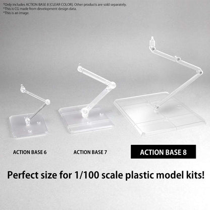 BANDAI Action Base 8 Display stand (CLEAR) for 1/100