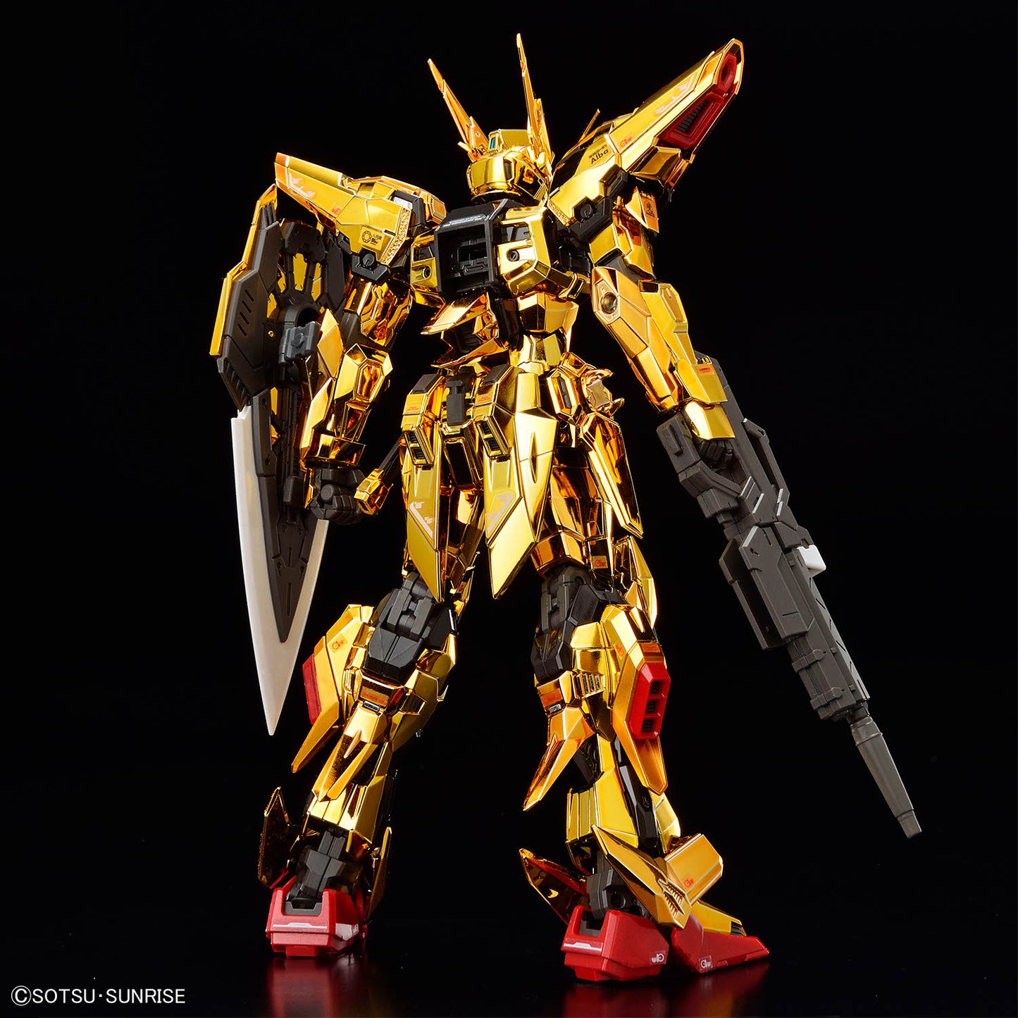 RG Akatsuki Gundam assembled model kit rear view
