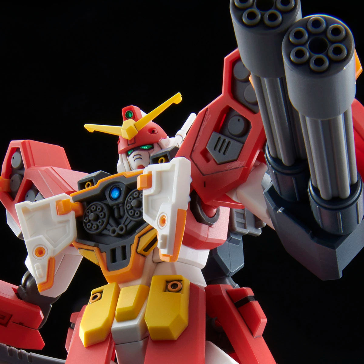 HGAC Gundam Heavyarms Custom assembled model kit close up