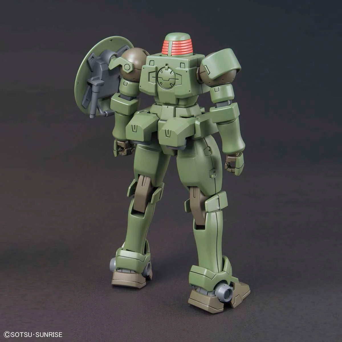 HG Leo model kit back view with shield