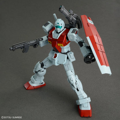 HG GM (Shoulder Cannon/ Missle Pod) Gundam Model Kit action pose 2