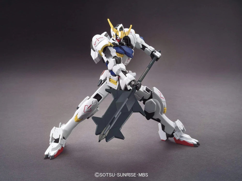 HG Gundam Barbatos assembled model kit action pose with mace