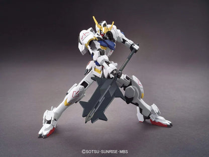 HG Gundam Barbatos assembled model kit action pose with mace