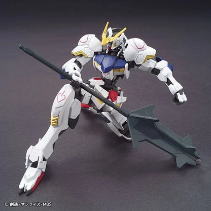 HG Gundam Barbatos assembled model kit crouching pose