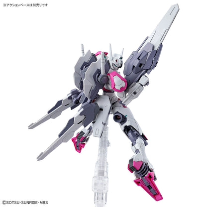 HG Gundam Lfrith model kit action pose with bit staves attached