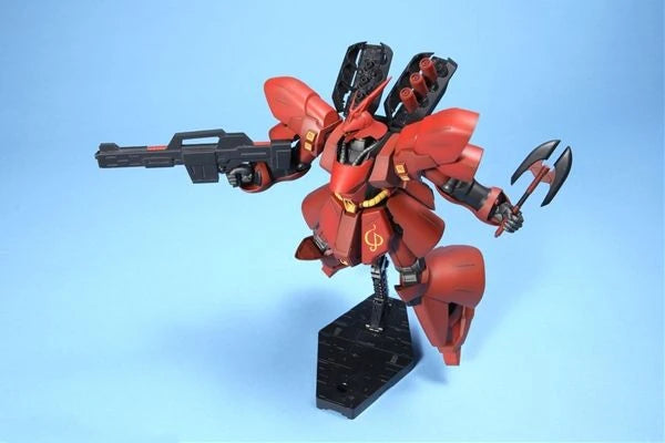 HG Sazabi Gundam Model Kit with beam shot rifle and tomahawk