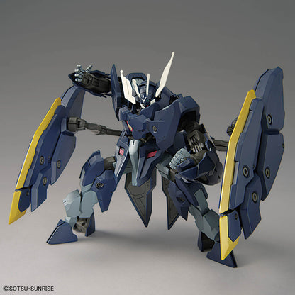 HG Gundam Zagan assembled model kit posed in fighting stance