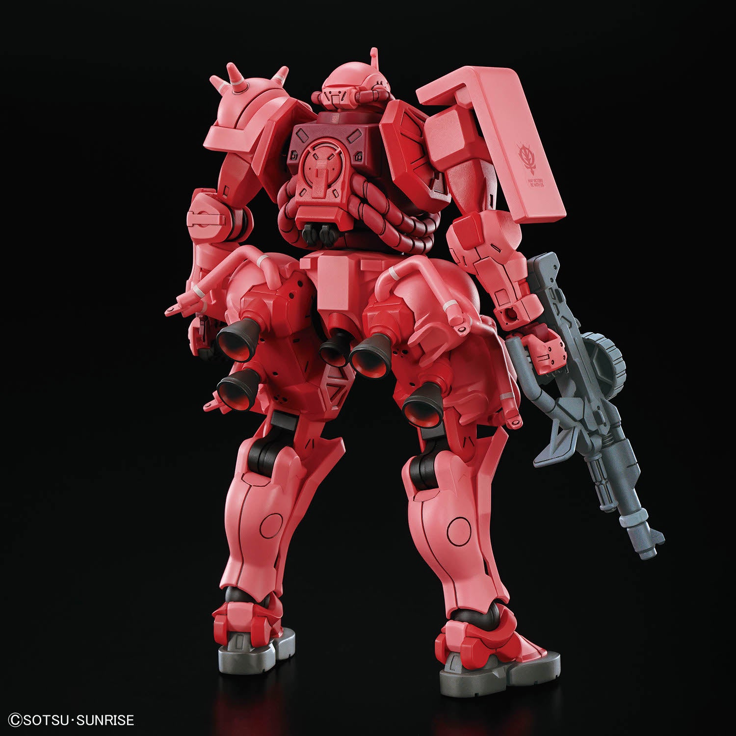 HG Char's Zaku (GQ) assembled model kit rear view