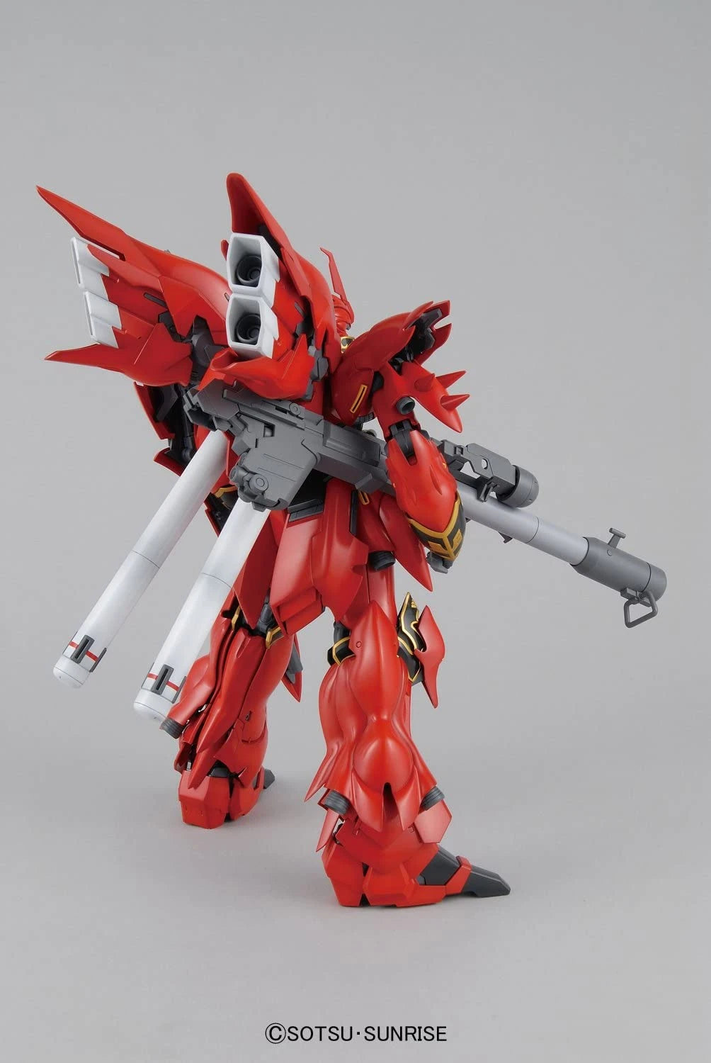 MG Sinanju Animation colour Gundam model kit back view